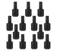 KAILIKETIY Bottiglie Vuote Riutilizzabili e Pratiche in Vetro 15ml per Smalto Set 13 Pezzi Tappo Nero Design Ecologico per Manicure