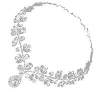 KAILIKETIY Catena Delicato Accessorio Chioma Elegante in Lega con Cristalli Argento la Testa da Sposa e Facile da Fissare per Donna, per Compleanni e Prom