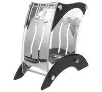 KAILIKETIY Ceppo Portacoltelli Nero in Acrilico Resistente Design Staccabile e Fondo Traforato Traspirante, Organizer da Cucina Facile da Usare per 8 Tipi di Coltelli