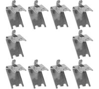 KAILIKETIY Clip Supporti Robusti Congelatore in per Mensola Acciaio Inossidabile 10 Pezzi Design a Coda di Rondine Curvato Argento Frigorifero e Vetrina