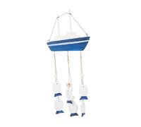 KAILIKETIY Decorazioni Pendenti di Pesce Arte della Parete di Pesce Sospeso Piccolo Pescare Scultura di Pesce Arte Murale Arredamento del Pesce Costiero Decorazione Nautico Il Blue di Legno