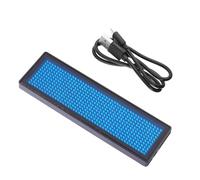 KAILIKETIY Etichetta LED Ricaricabile con Display Digitale a Led, Badge con Messaggio Scorrevole Regolabile, Mini Cartello Luminoso per Fiere, Hotel e Discoteche con Cavo USB Colore Casuale