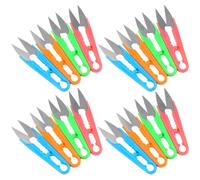 KAILIKETIY Forbici da Sarta a Forma di U 24 Pezzi Manico in Plastica, Pratiche e Sicure per Ricamo e Accessori per Cucito, Strumenti Ergonomici per Lavori di Precisione Colore Colore Casuale