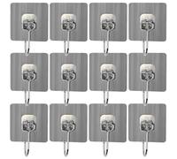 KAILIKETIY Ganci Adesivi senza Chiodi 20 Pezzi in Acciaio Inossidabile e Pvc, Resistenti e Facili da Applicare, per Appendere Asciugamani e Quadri su Porte e Soffitti