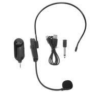 KAILIKETIY Microfono Wireless Cuffie a Fascia Nero, Plastico e Metallo, Trasmissione Stabile e Voce Chiara per Ambienti di Public Speaking e Meeting