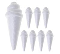 KAILIKETIY Modelli di Gelato in Schiuma Bianco 8 Pezzi Forma di Cono Creativo per DIY, Facile da Dipingere e Incollare, per Decorare la Casa e Creare Un'atmosfera
