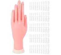 KAILIKETIY Nail Art Fake Hand Mano Finta per Manicure in Silicone Liscia e Realistica Strumento per Esercitazione Nail Art Professionale per Studenti Artist