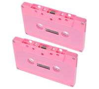 KAILIKETIY Nastri Audiocassette Vuoti Decorazione Versatile Design Retrò Classico 2 Pezzi in Plastica Rosa per Scrivanie e Librerie per Amanti della Musica e Nostalgici