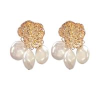 KAILIKETIY Orecchini Donna Perle Esagerati in Lega Leggera Color Oro, Design Creativo e Unico, come Regalo per Donne e Ragazze