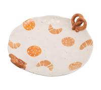 KAILIKETIY Piatto in Ceramica Decorativo Design Unico e Dipinto a Mano, Pratico e Collezionabile per Servire Dolci e Snack a Feste Shower