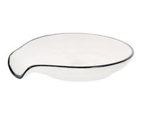KAILIKETIY Portacucchiaio da Cucina in Materiale Ceramico Beige Design Rustico Semplice, Poggiamestolo Funzionale per Evitare Rotolamento e Utilizzabile come Piattino per Salse