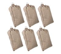 KAILIKETIY Sacchetti Coulisse in Iuta 20x30 Cm Riutilizzabili Per Verdure e Patate, Borsa Multifunzionale Traspirante Per Conservazione Alimenti, Set Da 6 Pezzi Per Cucina e Spesa Ecologica