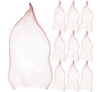 KAILIKETIY Sacchetti in Rete Riutilizzabili Rosso 35cm per Verdure e Frutta, 100 Pezzi, Materiale Nailon, Portatili per Conservazione e Alternativa Ecologica a Sacchetti di Plastica