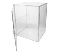 KAILIKETIY Scatola Espositiva in Acrilico per Miniatures e Bambole, Design Stabile a 2 Livelli con Divisorio Rimovibile, per Scaffali e Organizzazione
