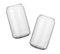 KAILIKETIY Set 2 Pezzi Tazze da Caffè in Vetro Trasparente da 400ml Superficie Liscia e Design Delicato, Perfette per Uso Domestico e Ufficio