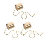 KAILIKETIY Set 3 Pezzi Spegni Candela in Ottone Vintage Oro, Estintore per Lampade a Olio e Candele su Bottiglia, Accessorio Elegante per Decorazione Casa