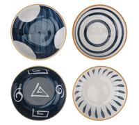 KAILIKETIY Set 4 Piatti di Ceramica per Salse e Condimenti Resistente alle Macchie e Non Facile da Invecchiare per Ristoranti e Intingoli Colore Casuale