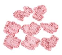 KAILIKETIY Set 8 Stampini Biscotti Animali in Plastica per Dolci e Cioccolato, Facile da Sformare e Comodo da Trasportare, Forme 3d Dettagliate per Pasticceria Creativa