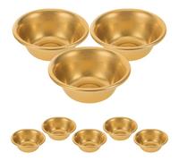 KAILIKETIY Set da 8 Ciotole Mini Resistenti All'ossidazione, Design in Rame Dorato per Buddisti per Altari Personali e Cerimonie Grandi