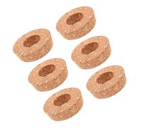 KAILIKETIY Set di 6 Tappi Design Moderno e Sagomato in Sughero con Foro Centrale Facile Gestione dell'Acqua per Vasi Idroponici per Decorare Mensole e Spazi Naturali