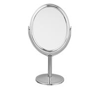 KAILIKETIY Specchio da Tavolo per Trucco Doppio Lato in Vetro Argento Ingrandimento Leggero per Camera da Letto e Bagno