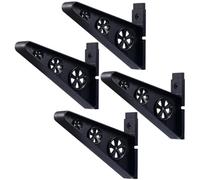 KAILIKETIY Supporto da Parete 4 Pezzi in Pp per Skateboard e Snowboard Nero | Casa e Negozio, Portata 25kg, Installazione Semplice, Adatto anche Mazze da Baseball