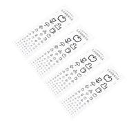 KAILIKETIY Tabella Oculistica per 4 Pezzi Set in Pvc per Esame Visivo Domestico Grafici da Parete Standard per Controllo Acuità Visiva a 5 Metri