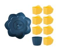 KAILIKETIY Vassoio Girevole Multi-griglie per Frutta e Verdura in Pp e As Design Creativo, per Drenare e Conservare Diversi Alimenti Durante Pasto in Casa o Hot Pot