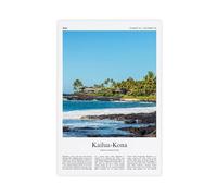 Kailua-kona Stampa a colori Kailua-kona Real Photo Poster da viaggio Poster regalo Hawaii Stati Uniti USA Stampa artistica da parete su tela Deco stampe senza cornice 40,6 x 61 cm