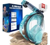 KAIMANA® Maschera Snorkeling Bambino Integrale - Maschera Snorkeling Bambini Full Face 4-10 Anni con Sistema CO₂-Safe, Anti-Appannamento, Anti-Infiltrazioni - Inclusa Borsa da Trasporto