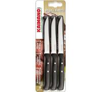 KAIMANO 6 COLTELLI TAVOLA CARNE PREMIUM M. NERO LAMA PUNTA SPECIALE CM.11 3 2025