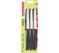 Kaimano 6 Coltello da tavola Dinamik inox cm 11 vari colori 6 PEZZI (Nero)