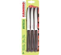 Kaimano 6 Coltello per bistecca Dinamik inox cm 11,5 vari colori 6 PEZZI (Marrone)