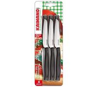 FISKARS KDN044506N Dinamik Coltello Pizza, Metallo, Nero, 6 unità