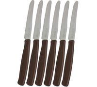 Kaimano KDN041406L Confezione 6 COLTELLI TAV.DINAMIK Marron Lama Liscia/SEGHETT, Acciaio Inossidabile, Brown, Taglia Unica, 6 unità