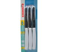 Kaimano coltelli Dinamik plastica metà seghetto 6 pezzi bianco