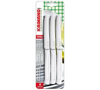 KAIMANO COLTELLO DINAMIK DA TAVOLA LAMA DENTATA 6 PZ - LAMA DA 11 CM - BIANCO