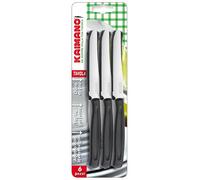 KAIMANO COLTELLO DINAMIK DA TAVOLA LAMA DENTATA - LAMA DA 11 CM- PZ 6 NERO