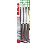 KAIMANO COLTELLO DINAMIK LAMA DENTATA LUNGA CM 11 - PZ 6 marrone