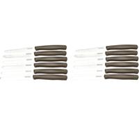 Kaimano Dinamik Coltelli Tavola, Acciaio Inossidabile, Marrone, 12 unità