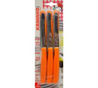 Kaimano Dinamik, set 6 coltelli arancio, lama seghetto manico plastica prodotto