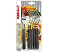Kaimano Forchette da Tavola Italicus Nere Set 6 Pezzi Acciaio Inox Originali