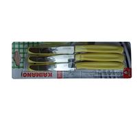 Kaimano KDN021506G 6 Coltelli Tavola Lama Dentata Dinamik Giallo