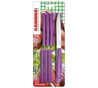 Kaimano KDN041809P Dinamik Coltelli Bistecca, Acciaio Inossidabile, Viola, 28x10x2 cm, 9 unità