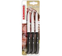 Kaimano KPM031403N Premium Coltelli Bistecca, Metallo, Nero, 3 unità