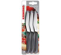 Fiskars Coltelli per pizza KTS034006N Italicus Acciaio inossidabile Nero 6 unità