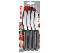 Kaimano KTS034012N Italicus Coltelli Pizza, Acciaio Inossidabile, Nero