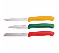 Kaimano Tris Coltelli Verdura Italicus 3 Pezzi Colorati Acciaio Inox Originali