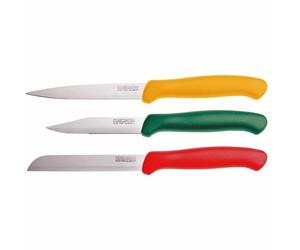 Kaimano Tris Coltelli Verdura Italicus 3 Pezzi Colorati Acciaio Inox Originali
