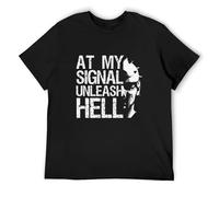 Kaimi Gladiator Unleash Hell Russell Crowe Movie Roman Unisex 100% Cotton Short-Sleeve T-Shirts Black XXXL
